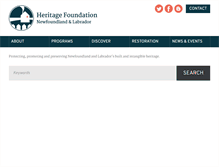 Tablet Screenshot of heritagefoundation.ca